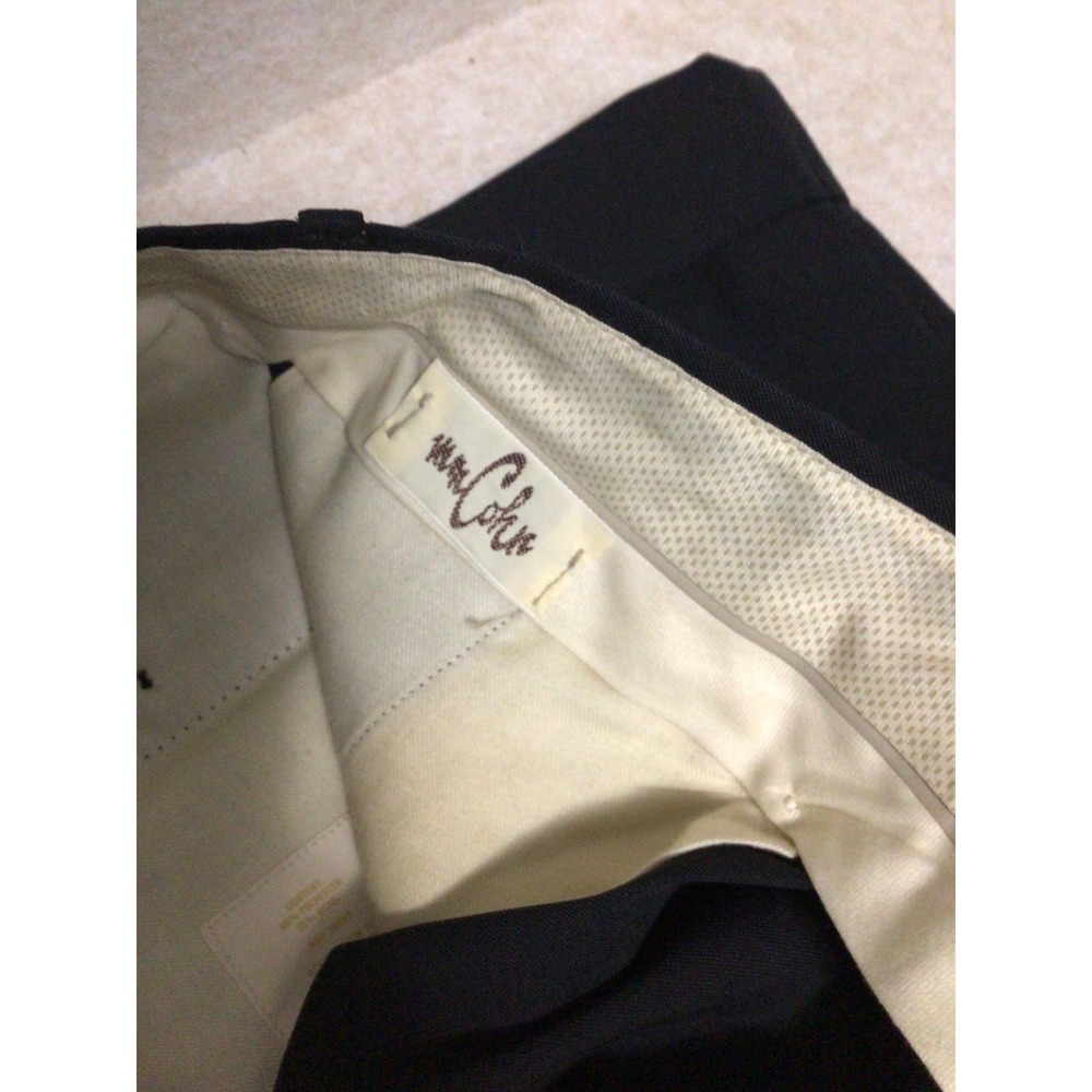 Jack Nicklaus Hart Schaffner Marx Black Pleated Wool Blend Dress Pants Mens 40 - Picture 3 of 7